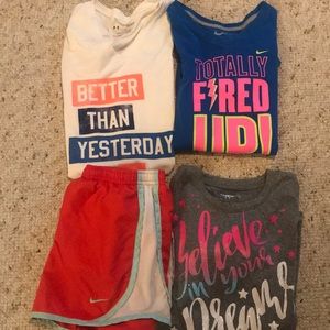 Lot of 4 Youth Large girls workout gear